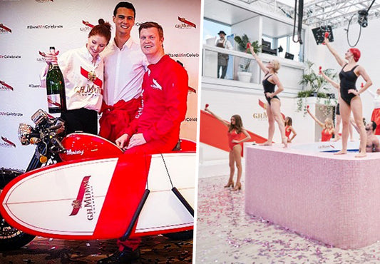 G. H. Mumm Champagne_Melbourne Cup_Promotional Branded Custom Surfboard