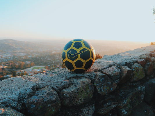 green yellow nike soccerball