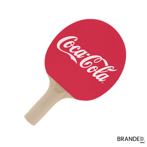 custom promotional ping-pong paddle promo branded design your own bat coca-cola
